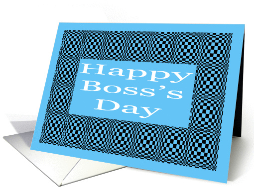 Happy Boss's Day wild blue design card (834634)