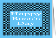 Happy Boss’s Day wild blue design card
