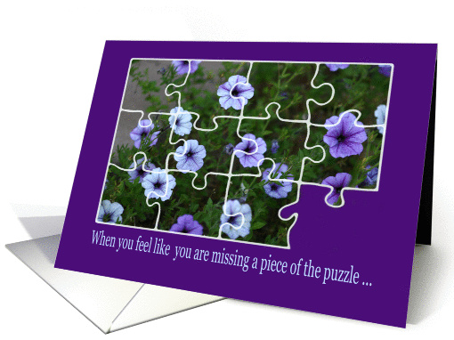 encouragement petunia puzzle for Grandmother card (843707)