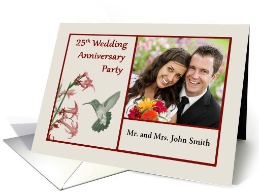 25th Wedding Anniversary Party photo card (850157)