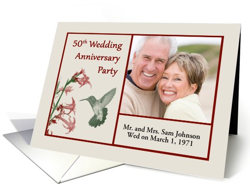 50th Wedding Anniversary Party photo card (850197)