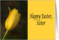 Happy Easter Sister yellow tulip card