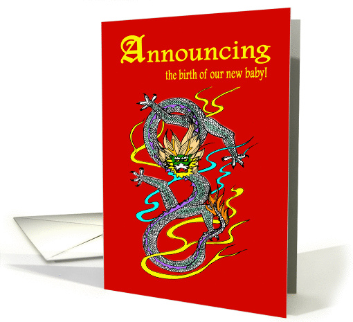 Announcing the birth of our new baby year of the dragon card (931334)