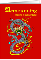 Announcing the birth of our new baby year of the dragon card