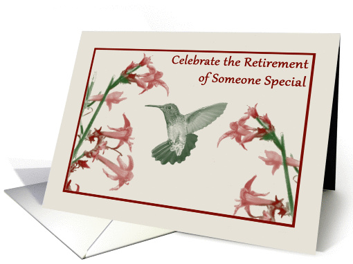 Celebration of Retirement Administrative Assistant hummingbird card
