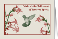 Celebration of Retirement Administrative Assistant hummingbird card