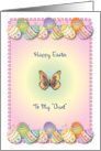 Happy Easter to Aunt, decorated eggs card