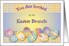 Easter Brunch invitation, decorated eggs card