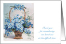 Thank You, Sympathy, Forget Me Not Flowers card