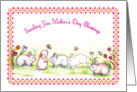 Mother’s Day, bunny theme, butterflies card