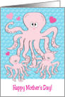 Mother’s Day, sea life theme, octopus card