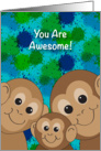 Encouragement, Monkey Theme card
