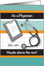 Encouragement for a Physician, Doctor, stethoscope card