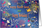 Happy Birthday Happy Mardi Gras Celebration card