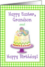 Happy Easter & Happy Birthday to Grandson card