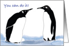 Encouragement, penguin theme card