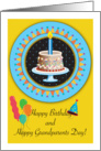 Happy Birthday on Grandparents Day, Cake card