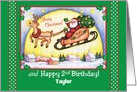 Happy 2nd Birthday on Christmas, Personalized card