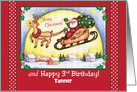 Happy 3rd Birthday on Christmas, Customized card