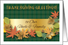 Thanksgiving to Uncle & Family, leaves, berries card