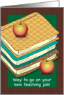 Congratulations, new teaching job, apples card