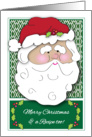 Christmas Recipe Card, Santa, holly card