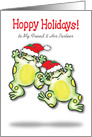 Hoppy Holidays, to Friend & Her Partner card