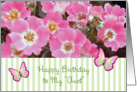 Birthday for Aunt, roses, butterflies card