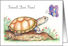 Farewell for a Friend, turtle, butterfly card