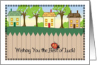 Good Luck, primitive style card