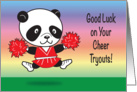 Good Luck on Cheer Tryouts, panda card