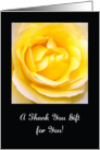 Thank You Gift, yellow rose card