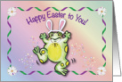 Easter, money enclosed, jumping frog card