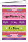 Happy Valentine’s Day, ex boyfriend, hearts card