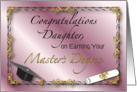 Congratulations, Daughter, Master’s Degree card