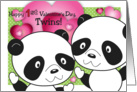 First Valentine’s Day for Twins, pandas card