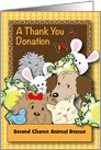 Custom Donation to Rescue Shelter, animals card