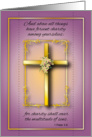 Mother’s Day, religious, gold cross, bookmark card