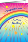 Congratulations Rainbow Wedding, stars card