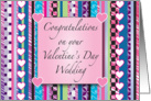 Congratulations, Valentine’s Day Wedding card