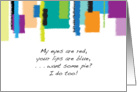 National Bad Poetry Day, colorful abstract card