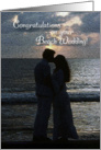 Congratulations, wedding, beach, sunset card