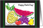 Happy Chefs Day, colorful fruit card