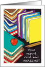 Congratulations, good report card, books card