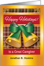 Personalized Caregiver, golden bells card