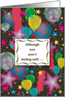 Birthday, get well, balloons, stars card