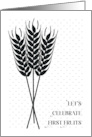 Firstfruits Yom Ha Bikkurim Wheat Black and White card