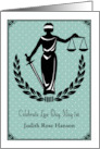 Law Day Personalized May 1st Lady Justice card