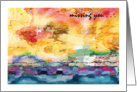 Missing You, Abstract Art, blank card