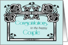 Congratulations, 1920s theme wedding card
